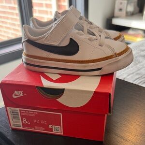Nike Kids Sneakers - White, Black, and Tan